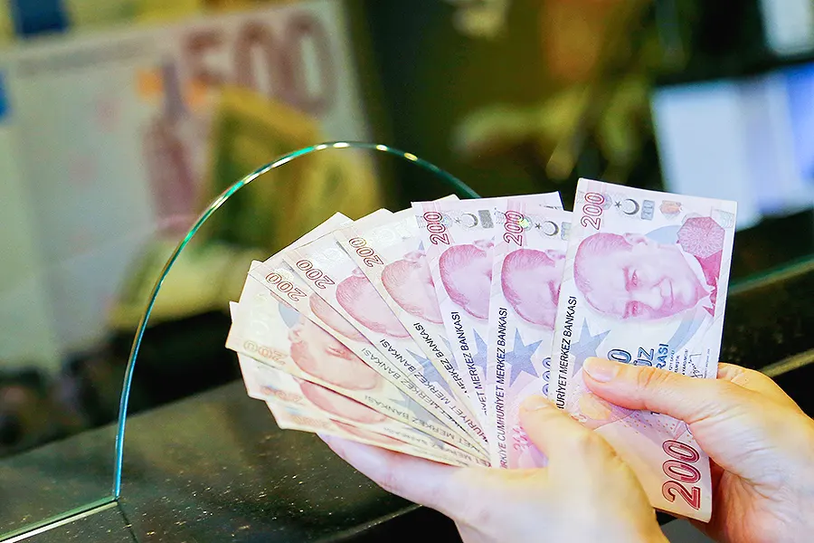 dinero, liras turcas