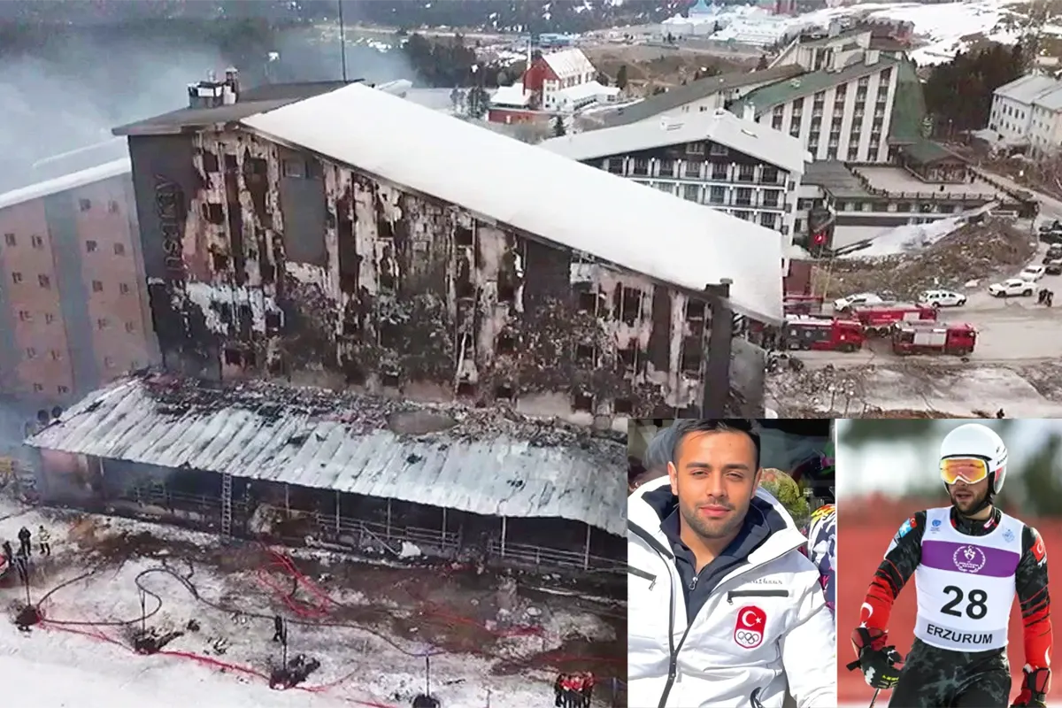 esquiador muerto en el incendio de un hotel