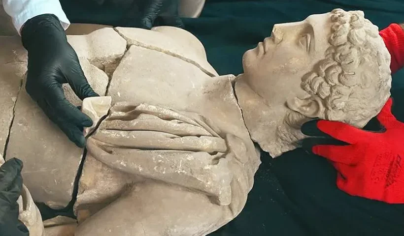 Hermes statue in Aspendos, Turkey