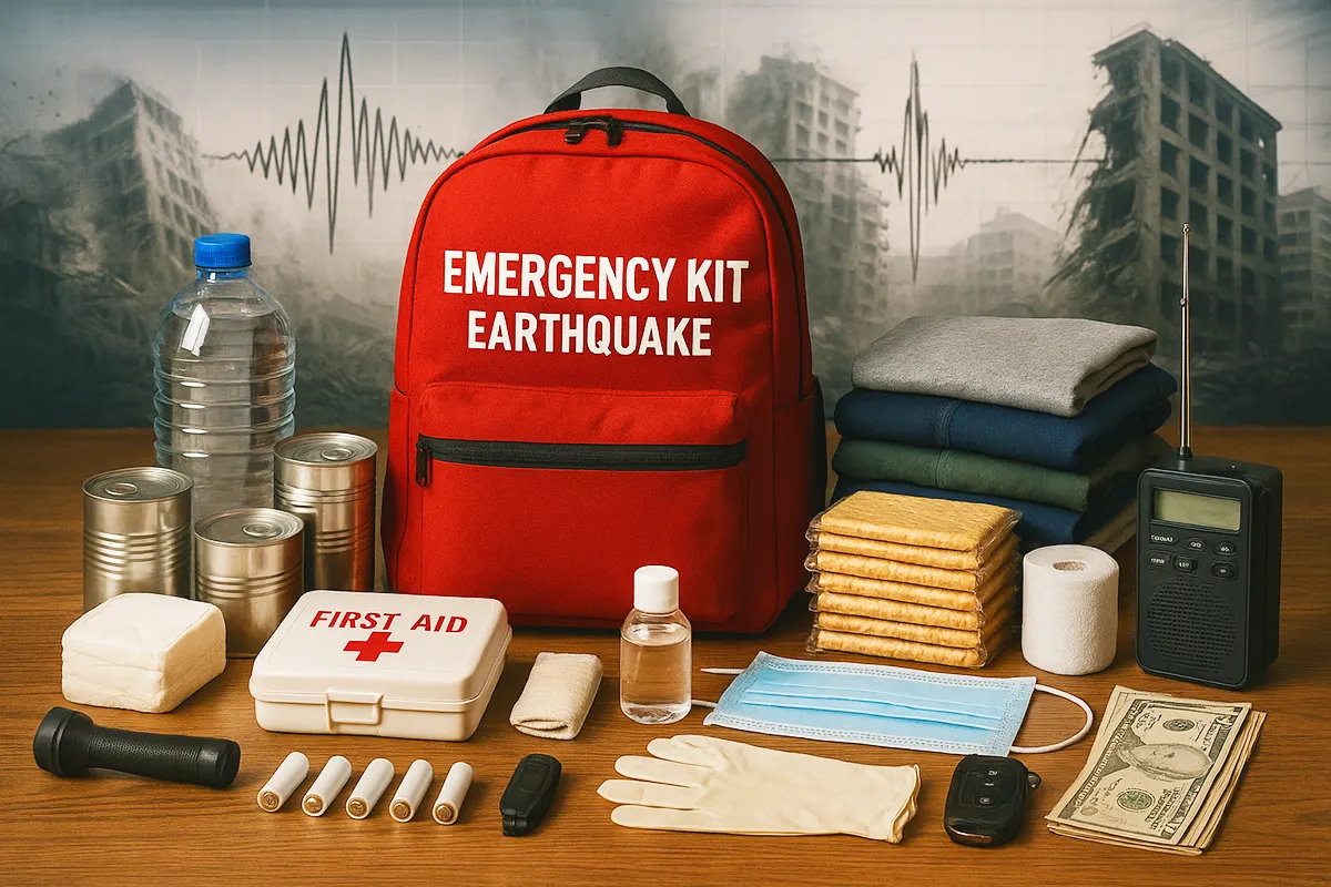 kit de emergencia para terremoto