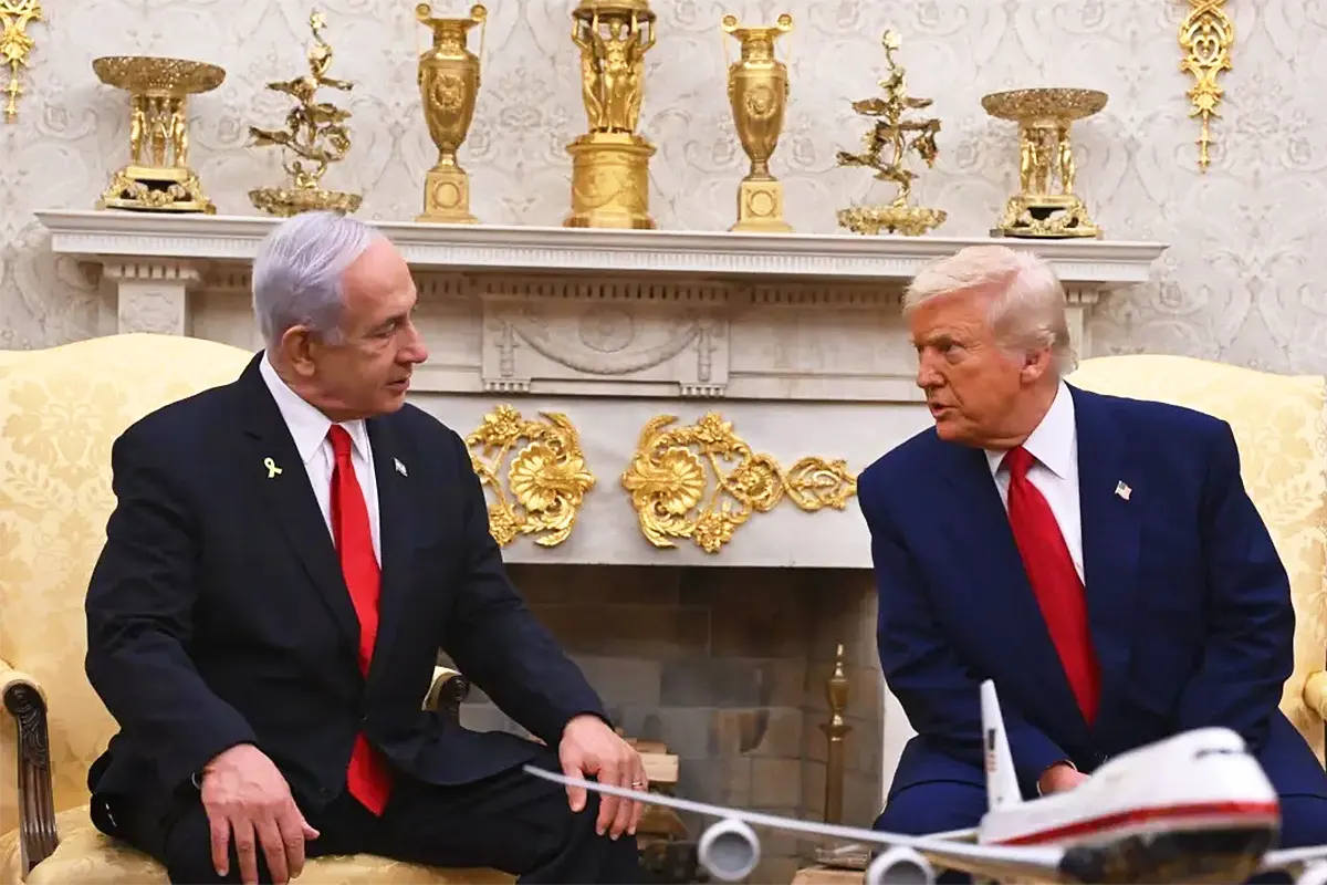 Netanyahu y Trump en la Casa Blanca