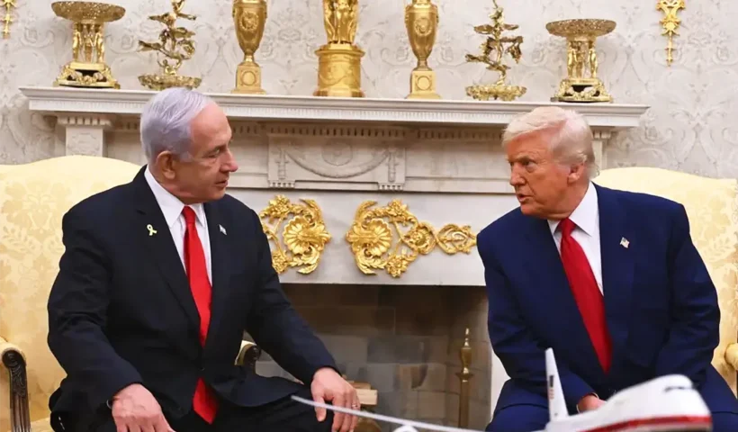 Netanyahu and Trump at the White House