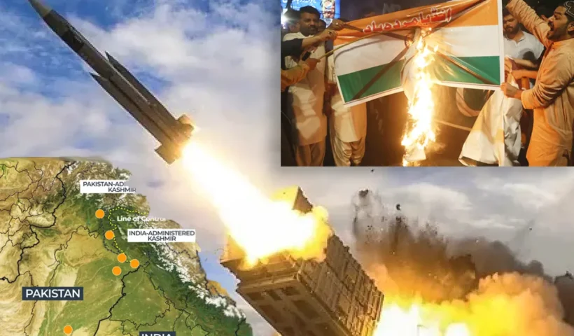 attacks from India over Pakistan in Kashmir