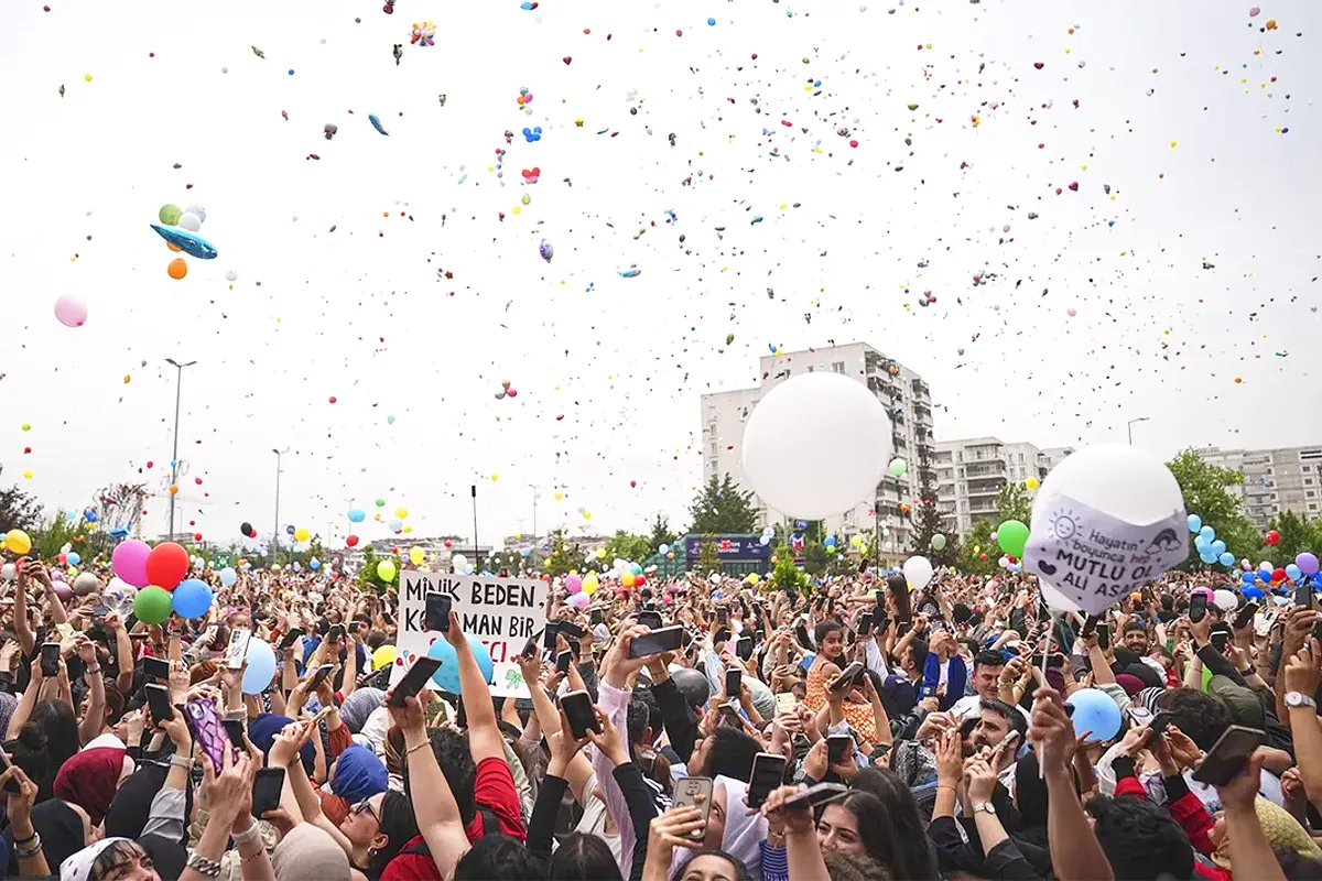balloons released for a child with cancer