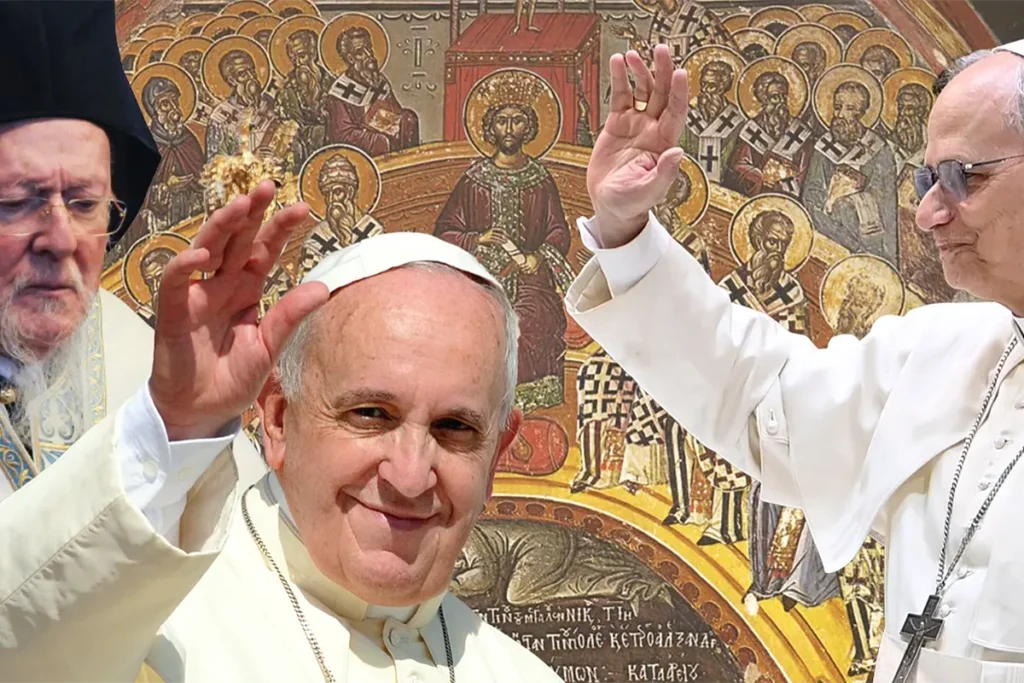 Bartolomeos I, Papa Francisco y Papa León XIV