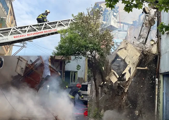 firefighters injured during a fire in Turkey