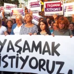 women protest against gender-based violence