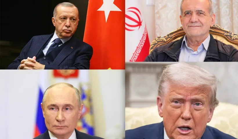 Erdoğan, Pezeshkian, Putin, Trump