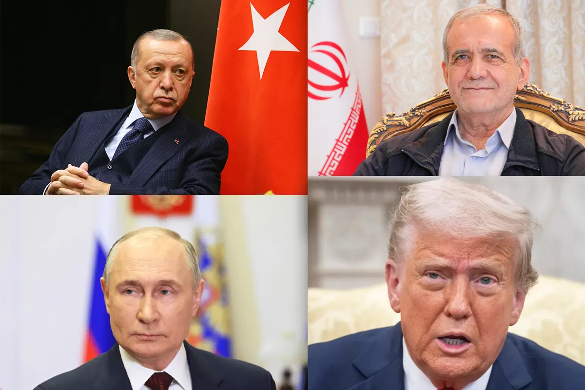 Erdoğan, Pezeshkian, Putin, Trump