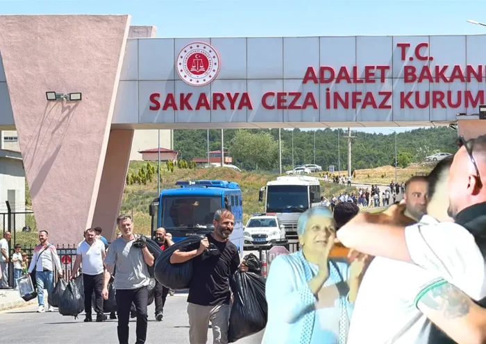 thousands of inmates exit from Turkish prisons