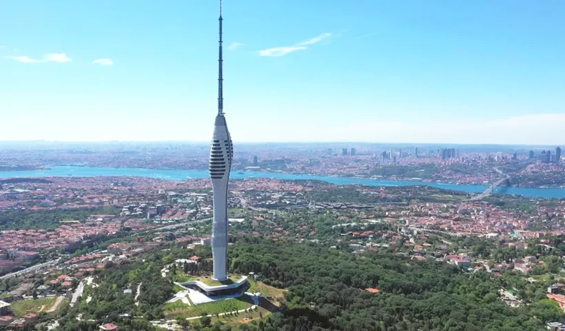 torre Çamlıca de Estambul (vista panorámica)