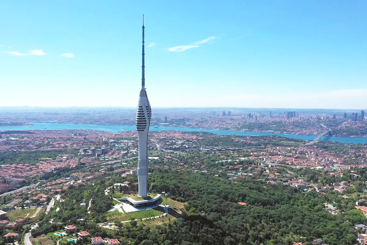 torre Çamlıca de Estambul (vista panorámica)