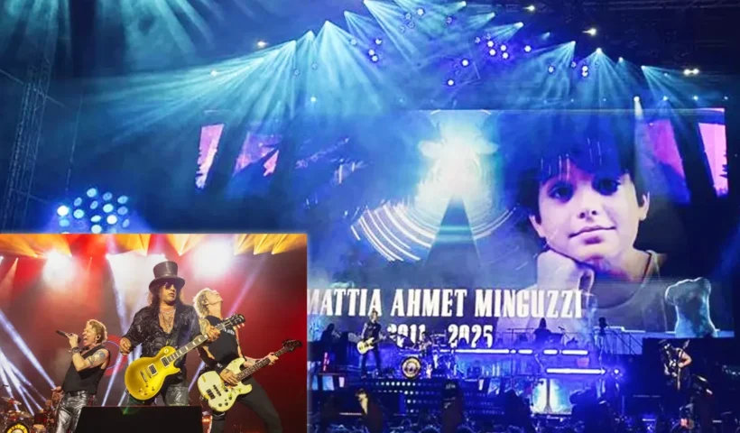 tribute to Mattia Minguzzi at Guns N' Roses' concert