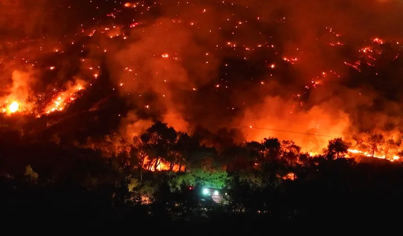 wildfire in Foça, Izmir