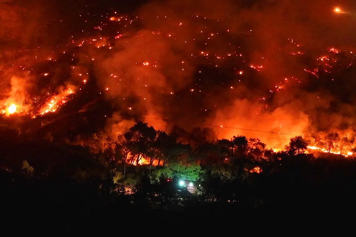wildfire in Foça, Izmir
