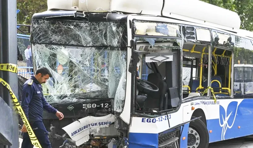 accidente de autobús en Ankara