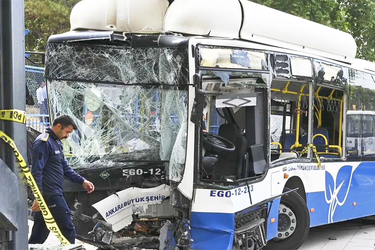 accidente de autobús en Ankara