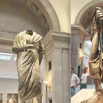 estatua del emperador romano Marco Aurelio exhibida en EE.UU.