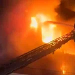 fire in a shopping centre in Iraq