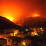 forest fires in Bursa, Turkey