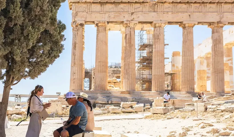 heat wave in the Acropolis of Athens
