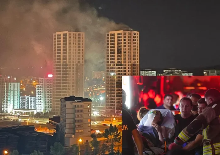 incendio de un edificio en Ankara