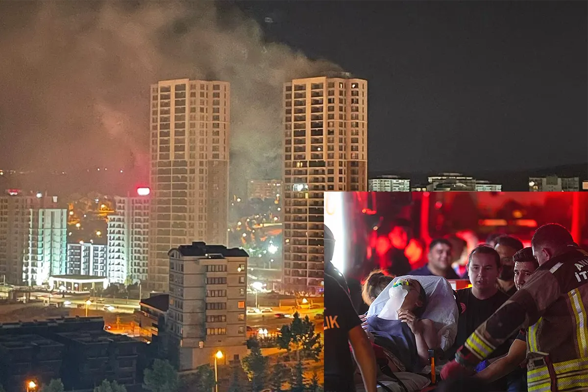 incendio de un edificio en Ankara