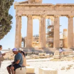 ola de calor en la Acrópolis de Atenas