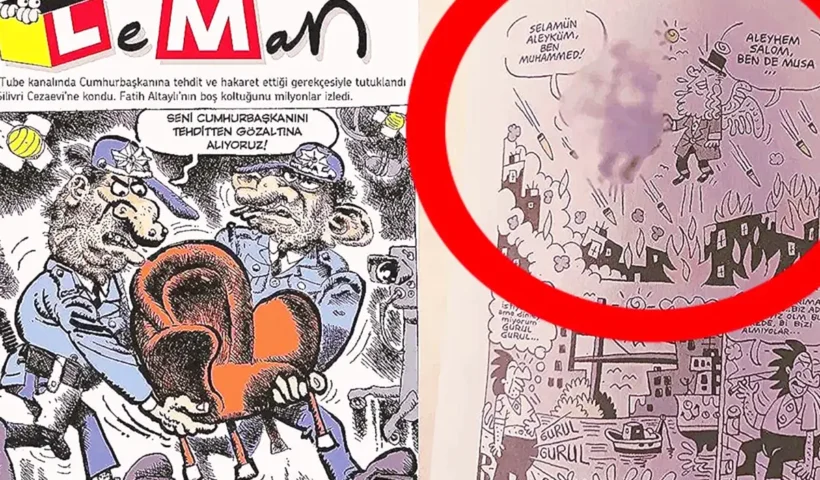 caricatura de Mahoma en la revista Leman