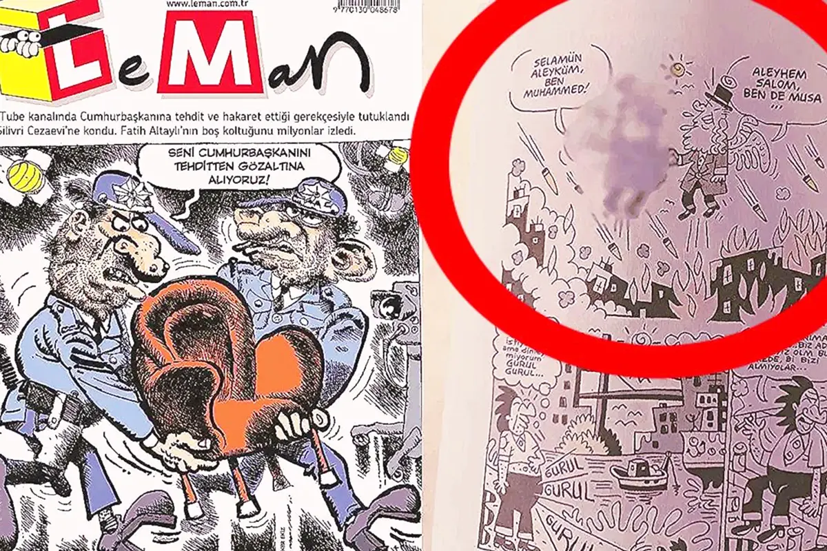 caricatura de Mahoma en la revista Leman