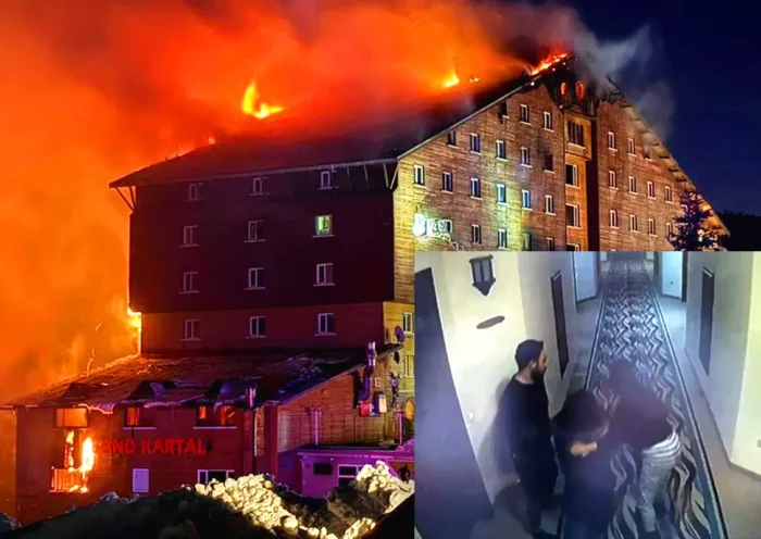 video of the fire in the Bolu hotel