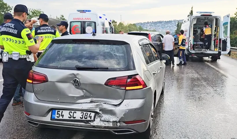 car pile-up in a highway in Turkey