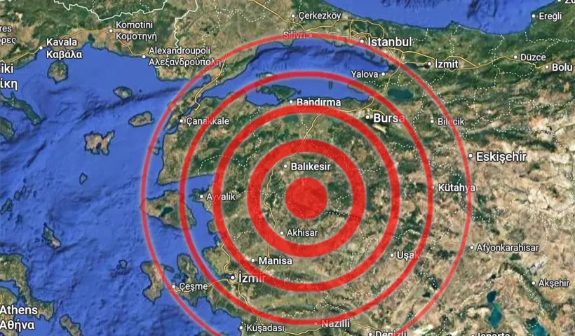 earthquake in Balıkesir, Turkey