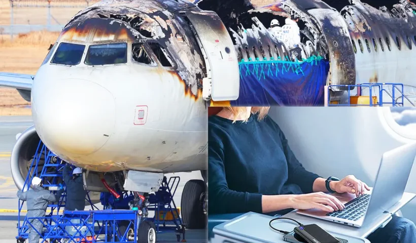 incendio de powerbank en un avión