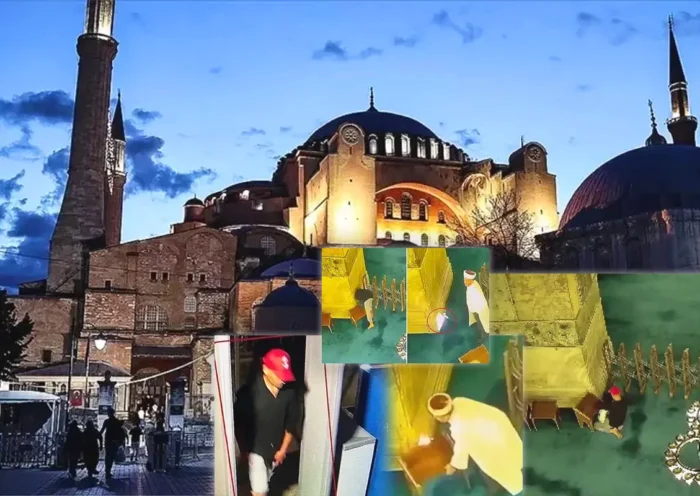 man arrested after setting fire to Hagia Sophia