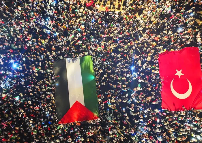 protest in Istanbul in support of Gaza
