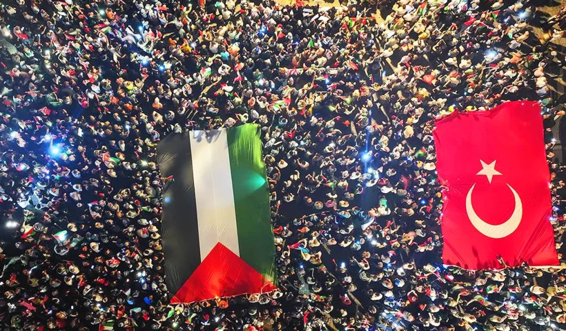 protest in Istanbul in support of Gaza