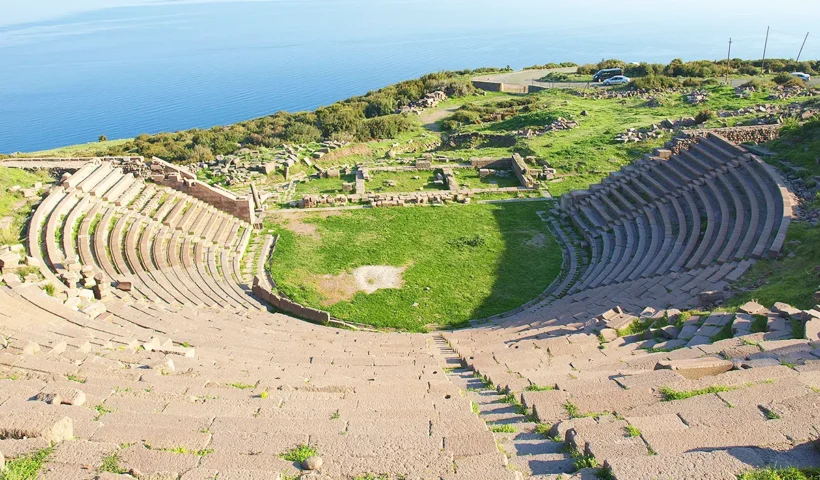 ruins of the Assos's theatre
