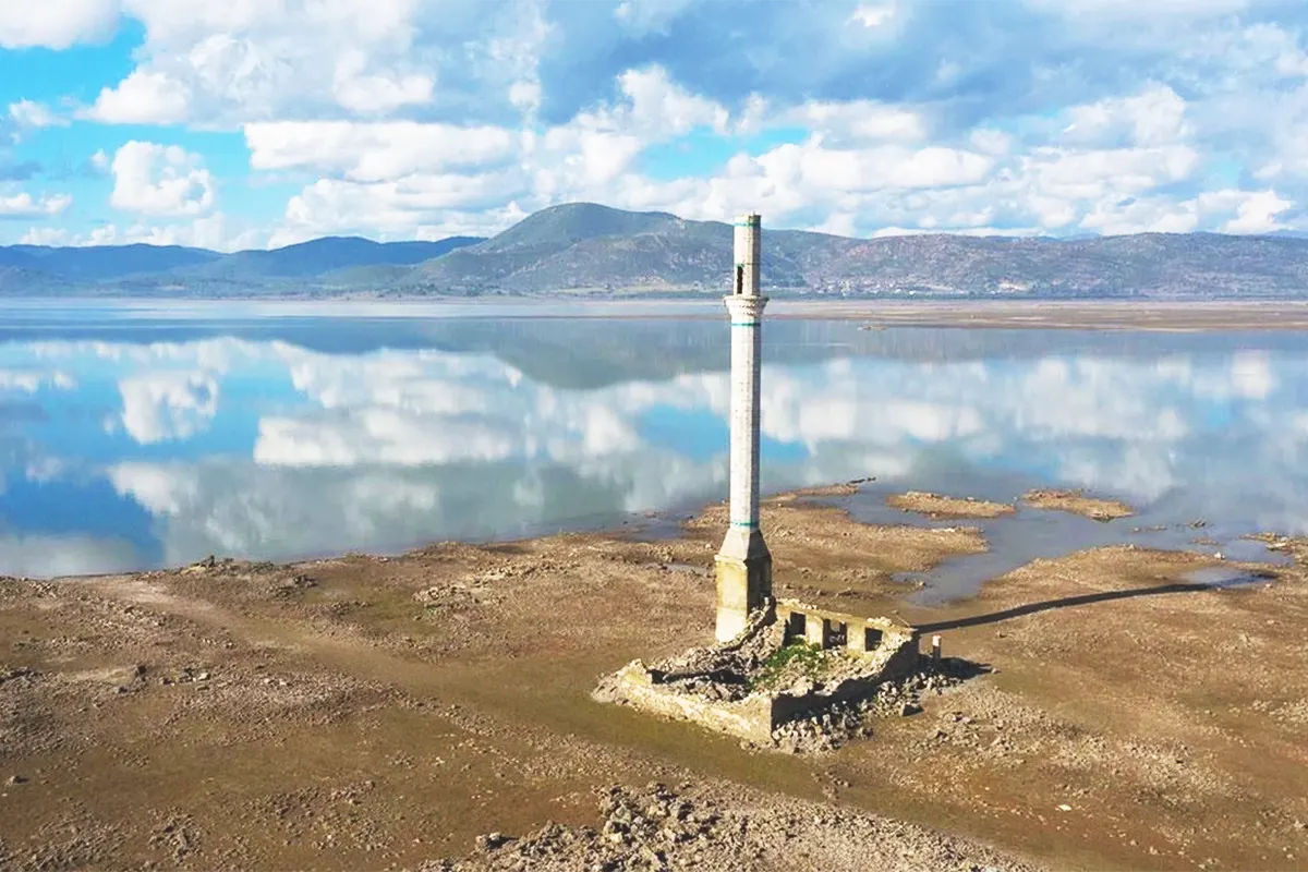 sequía en la presa de Tahtalı, Izmir