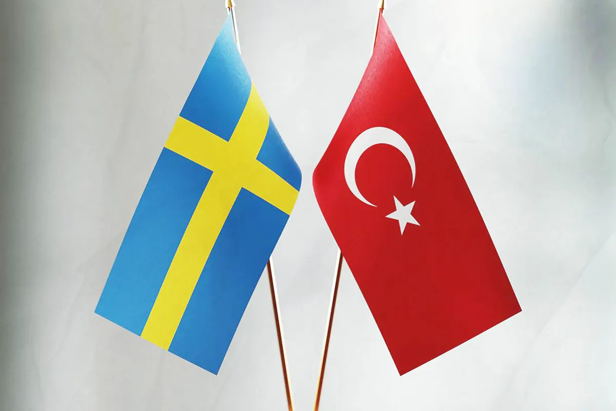 Sweden and Turkey's flags
