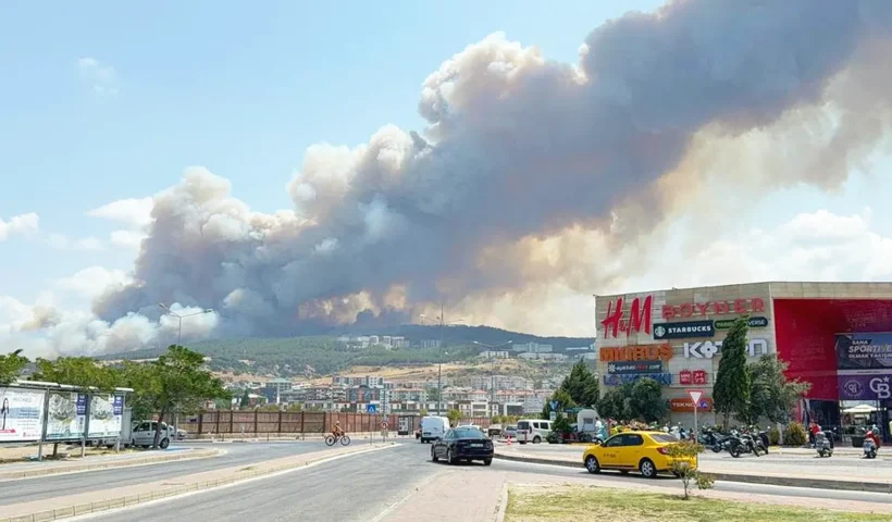 wildfires in Çanakkale, Turkey