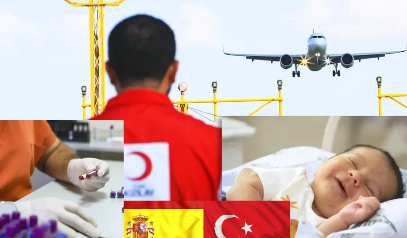blood donation from Spain to Turkey