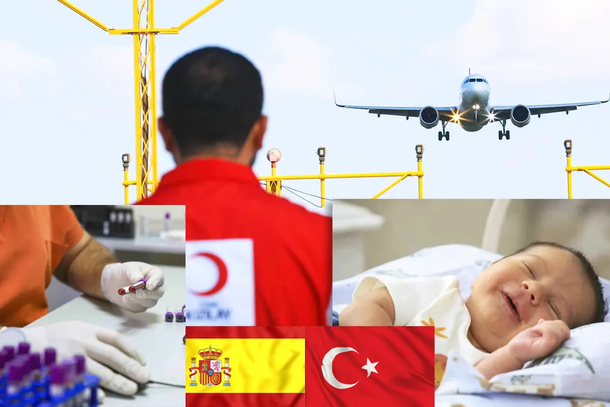 blood donation from Spain to Turkey