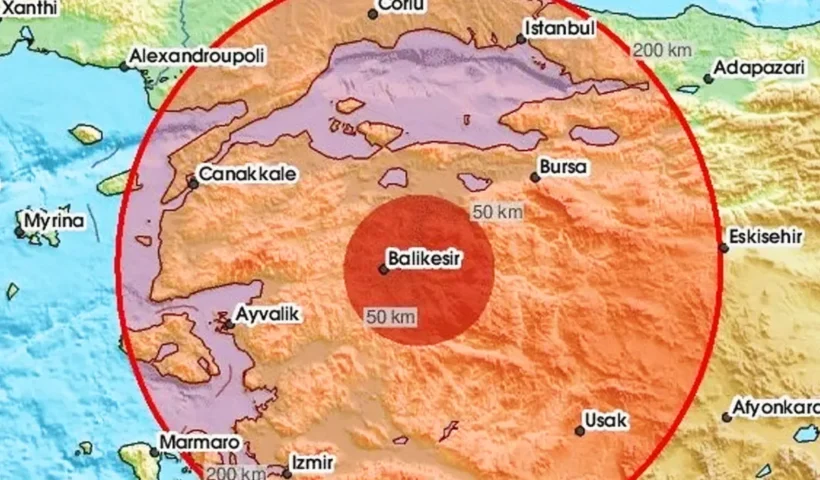 earthquake in Kütahya, Turkey