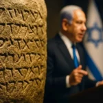 Netanyahu, Hebrew inscription