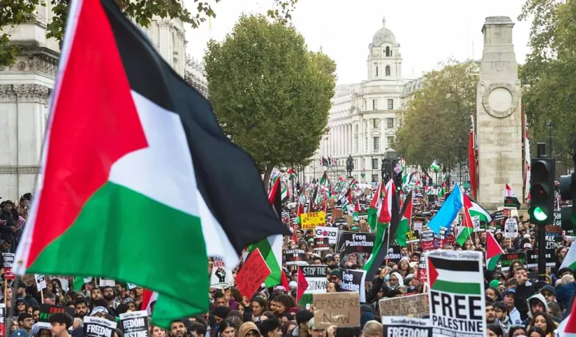protests for Palestine in London
