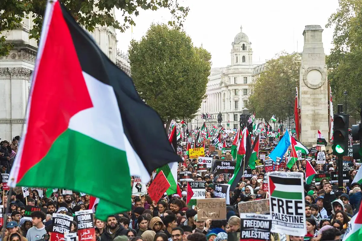 protestas en Londres por Palestina