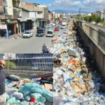basura en las calles de Izmir