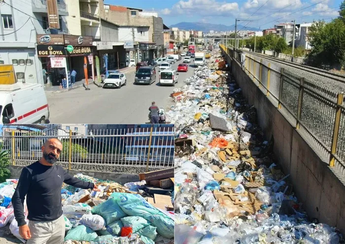 basura en las calles de Izmir