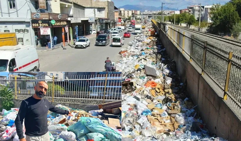 basura en las calles de Izmir